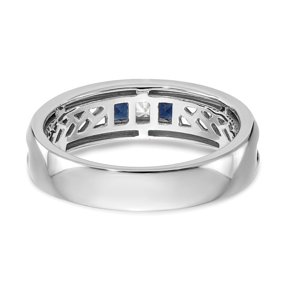 14k White Gold (Holds 3-2.5mm Square) Men's Channel Band Mounting