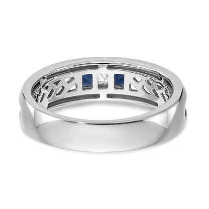 14k White Gold (Holds 3-2.5mm Square) Men's Channel Band Mounting