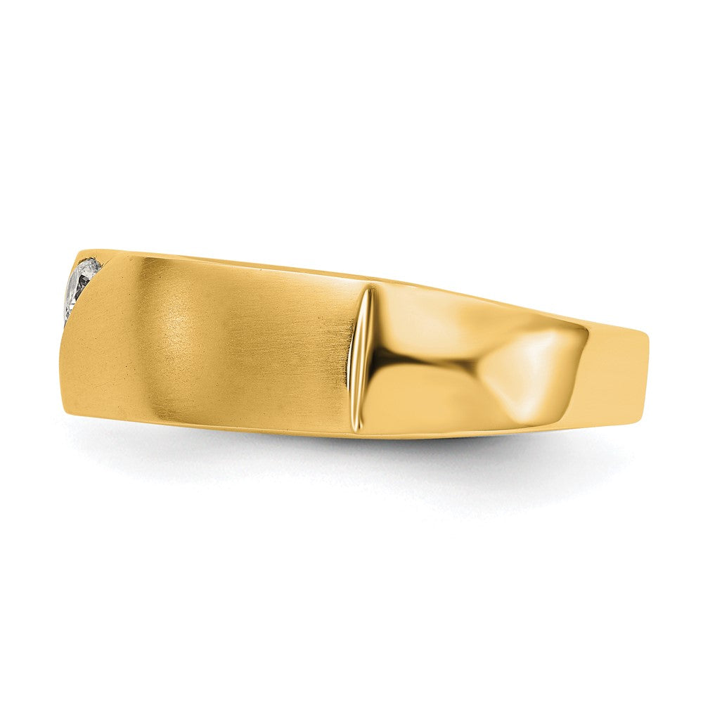 True Origin 14K Yellow Gold Men's 1/5 carat Lab Grown Diamond VS+ F+ Complete Band