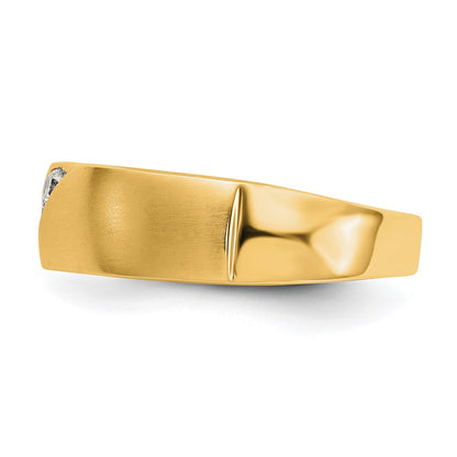 True Origin 14K Yellow Gold Men's 1/5 carat Lab Grown Diamond VS+ F+ Complete Band