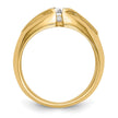 14k (Holds 1-5.5 Round Center; 8-2.0; 2-1.8mm Round) Men's Ring Mounting