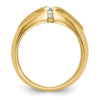 14k (Holds 1-5.5 Round Center; 8-2.0; 2-1.8mm Round) Men's Ring Mounting
