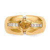 14k (Holds 1-5.5 Round Center; 8-2.0; 2-1.8mm Round) Men's Ring Mounting