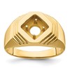 IB Goodman 14k Polished (Holds 1/2 carat (5.0mm) Round Center) Mens Ring Mounting