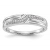 14K White Gold 1/10 carat Diamond Complete Men's Band