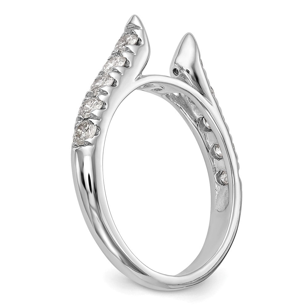 14K White Gold Peg Set 1/2 carat Diamond Semi-mount Engagement Ring