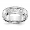 True Origin 14K White Gold 1/2 carat Lab Grown Diamond VS+ F+ Size 9 Complete Bevel Miligrain Band