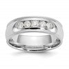True Origin 14K White Gold Men's 1/2 carat Lab Grown Diamond VS+ F+ Size 9 Complete Miligrain Band