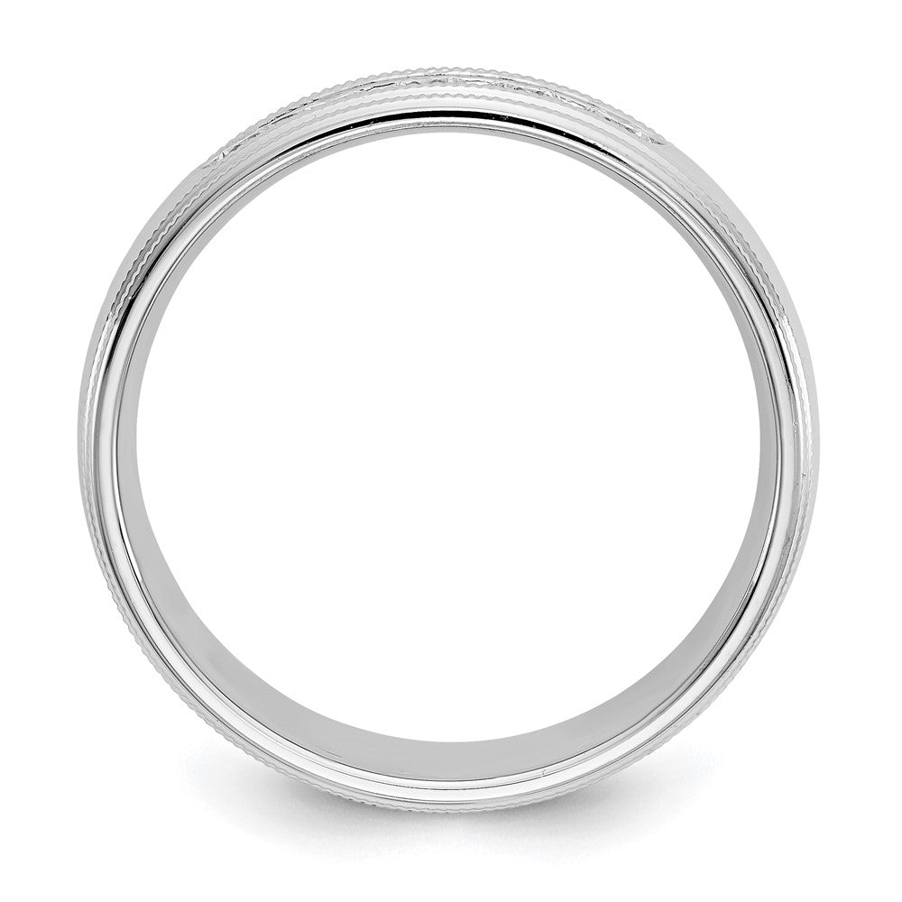 True Origin 14K White Gold 1/2 carat Lab Grown Diamond VS+ F+ Size 10.5 Complete Double Miligrain Band