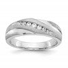 True Origin 14K White Gold Men's 1/4 carat Lab Grown Diamond VS+ F+ Complete Brushed and Polished Band