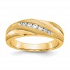 True Origin 14K Yellow Gold Men's 1/4 carat Lab Grown Diamond VS+ F+ Complete Brushed and Polished Band