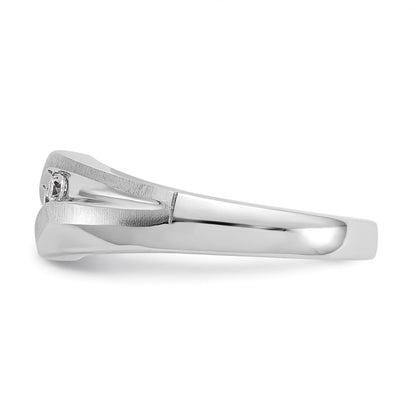 True Origin 14K White Gold Men's 1/5 carat Lab Grown Diamond VS+ F+ Complete Brushed and Polished Band