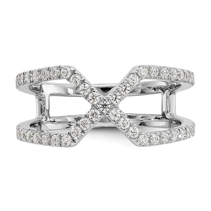 True Origin 14K White Gold 1/2 carat Lab Grown Diamond VS+ F+ Complete Geometric Ring