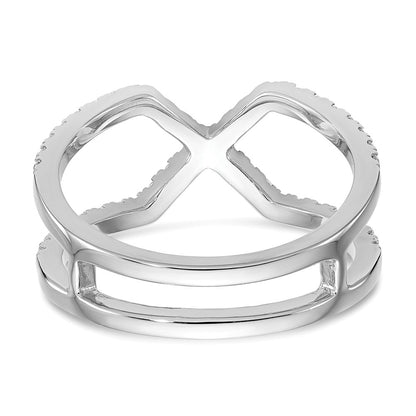 True Origin 14K White Gold 1/2 carat Lab Grown Diamond VS+ F+ Complete Geometric Ring