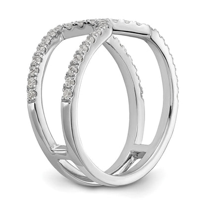 True Origin 14K White Gold 1/2 carat Lab Grown Diamond VS+ F+ Complete Geometric Ring