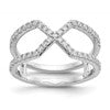 True Origin 14K White Gold 1/2 carat Lab Grown Diamond VS+ F+ Complete Geometric Ring