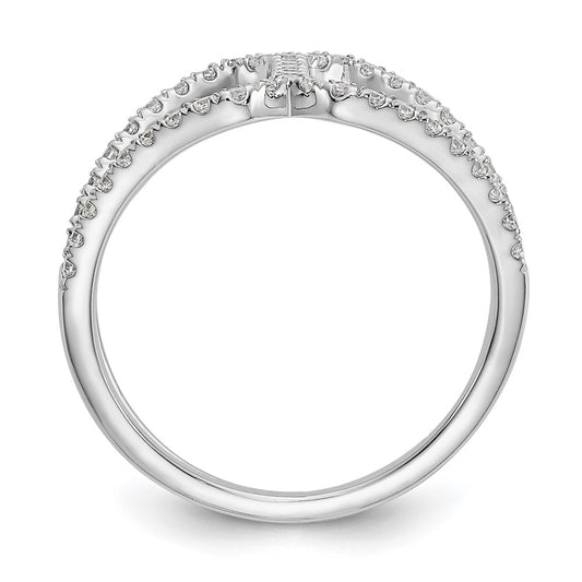 True Origin 14K White Gold 1/2 carat Lab Grown Diamond VS+ F+ Complete Geometric Ring
