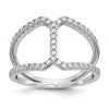True Origin 14K White Gold 1/2 carat Lab Grown Diamond VS+ F+ Complete Geometric Ring