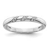 14K White Gold Lab Grown Diamond VS/SI+ G+ Trio Ladies Band