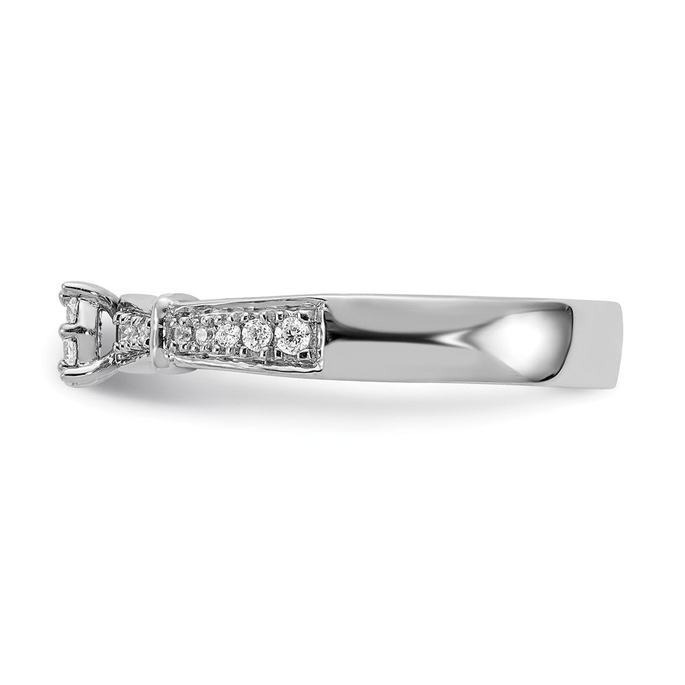 14K White Gold Lab Grown Diamond VS/SI+ G+ Complete Trio Eng Ring