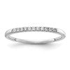 14k White Gold 1/10 carat Lab Grown Diamond VS/SI+ G+ Complete Wedding Band