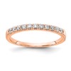 14k Rose Gold 1/5 carat Lab Grown Diamond VS/SI+ G+ Complete Wedding Band