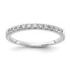 14k White Gold 1/5 carat Lab Grown Diamond VS/SI+ G+ Complete Wedding Band