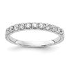 14k White Gold 1/2 carat Lab Grown Diamond VS/SI+ G+ Complete Wedding Band