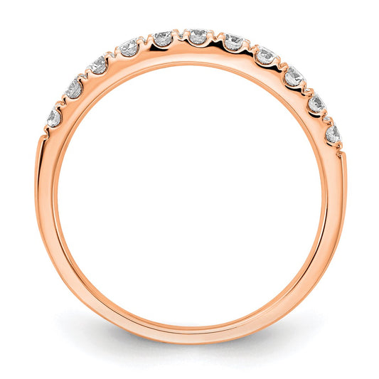 14k Rose Gold 1/2 carat Lab Grown Diamond VS/SI+ G+ Complete Wedding Band