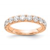 14k Rose Gold 1 1/2 carat Lab Grown Diamond VS/SI+ G+ Complete Wedding Band