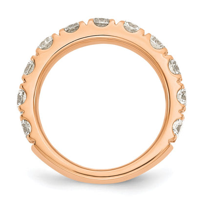 14k Rose Gold 2 carat Lab Grown Diamond VS/SI+ G+ Complete Wedding Band