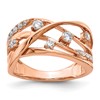 14k Rose Gold 1/5 carat Lab Grown Diamond VS/SI+ G+ Complete Fashion Ring