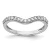 14k White Gold 1/3 carat Lab Grown Diamond VS/SI+ G+ Complete Band