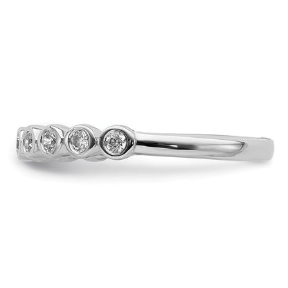 14k White Gold 1/5 carat Lab Grown Diamond VS/SI+ G+ Complete Fashion Band