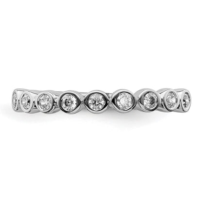 14k White Gold 1/5 carat Lab Grown Diamond VS/SI+ G+ Complete Fashion Band