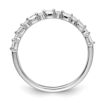 10K White Gold 1/6 carat Diamond Fancy Band