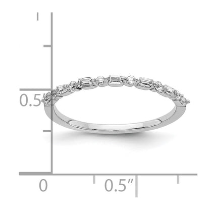 10K White Gold 1/6 carat Diamond Fancy Band