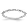 10K White Gold 1/6 carat Diamond Fancy Band