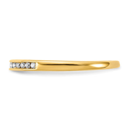 14k 1/10 carat Lab Grown Diamond VS+ F+ Complete Channel Set Band
