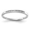 14k White Gold 1/10 carat Lab Grown Diamond VS/SI+ G+ Complete Channel Set Band
