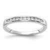 14k White Gold 1/5 carat Lab Grown Diamond VS+ F+ Complete Channel Set Band