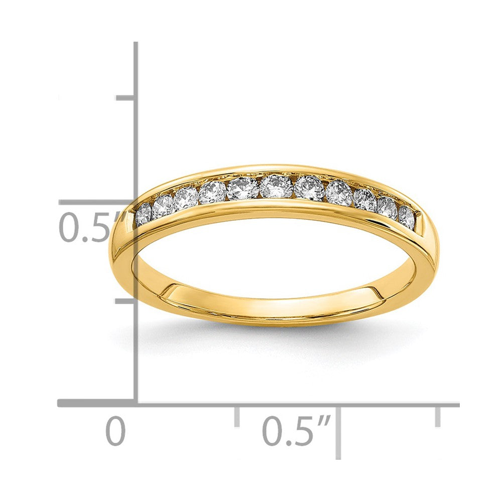14k 1/3 carat Lab Grown Diamond VS+ F+ Complete Channel Set Band