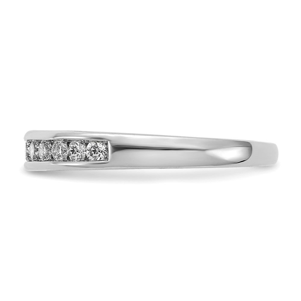 14k White Gold 1/3 carat Lab Grown Diamond VS+ F+ Complete Channel Set Band