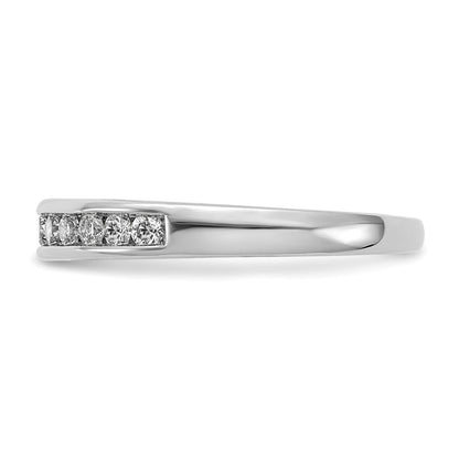 14k White Gold 1/3 carat Lab Grown Diamond VS+ F+ Complete Channel Set Band