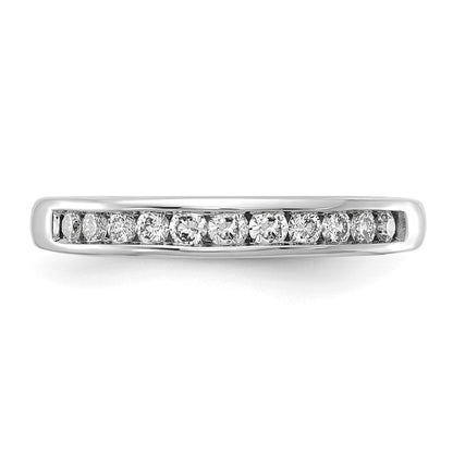 14k White Gold 1/3 carat Lab Grown Diamond VS+ F+ Complete Channel Set Band