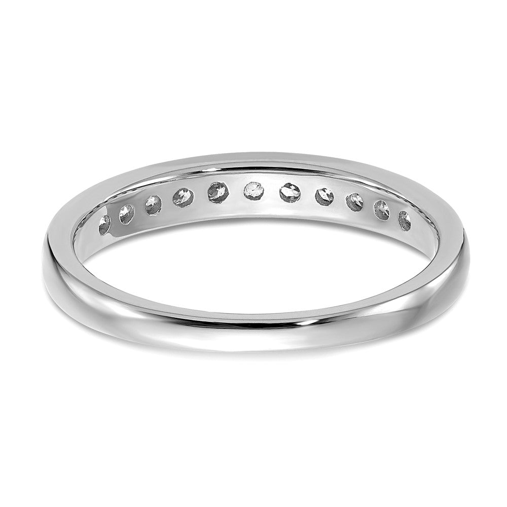 14k White Gold 1/3 carat Lab Grown Diamond VS+ F+ Complete Channel Set Band