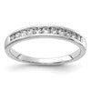 14k White Gold 1/3 carat Lab Grown Diamond VS+ F+ Complete Channel Set Band