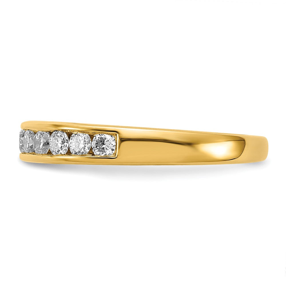 14k 1/2 carat Lab Grown Diamond VS+ F+ Complete Channel Set Band