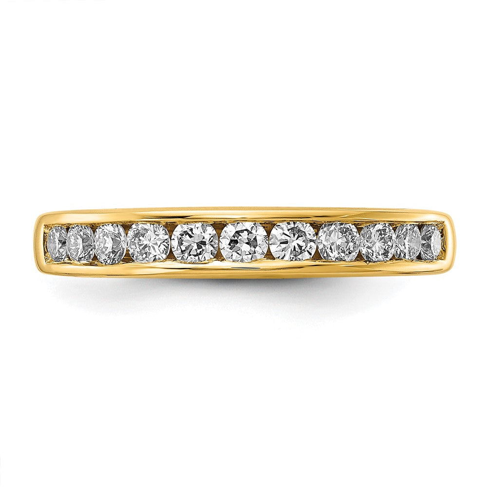 14k 1/2 carat Lab Grown Diamond VS+ F+ Complete Channel Set Band