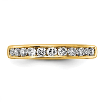 14k 1/2 carat Lab Grown Diamond VS+ F+ Complete Channel Set Band